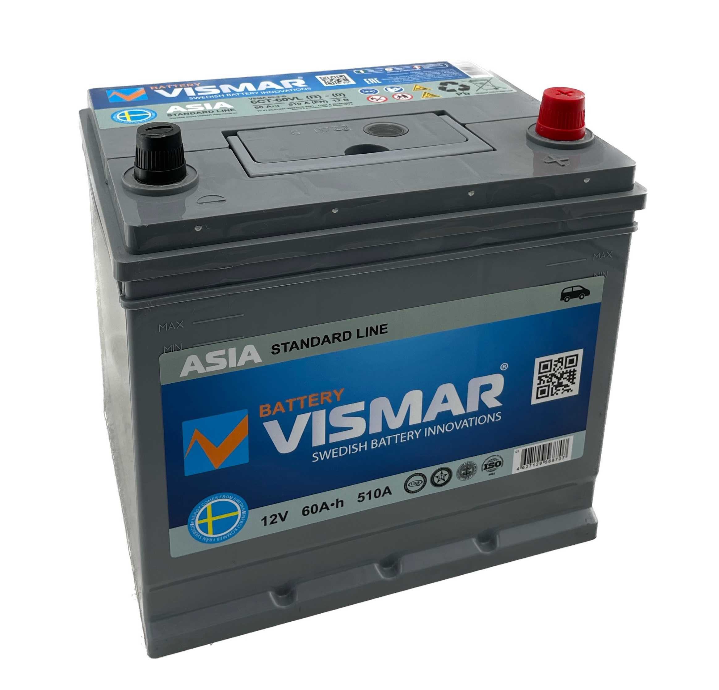 Аккумулятор VISMAR ST ASIA 6СТ-60 L ОП
