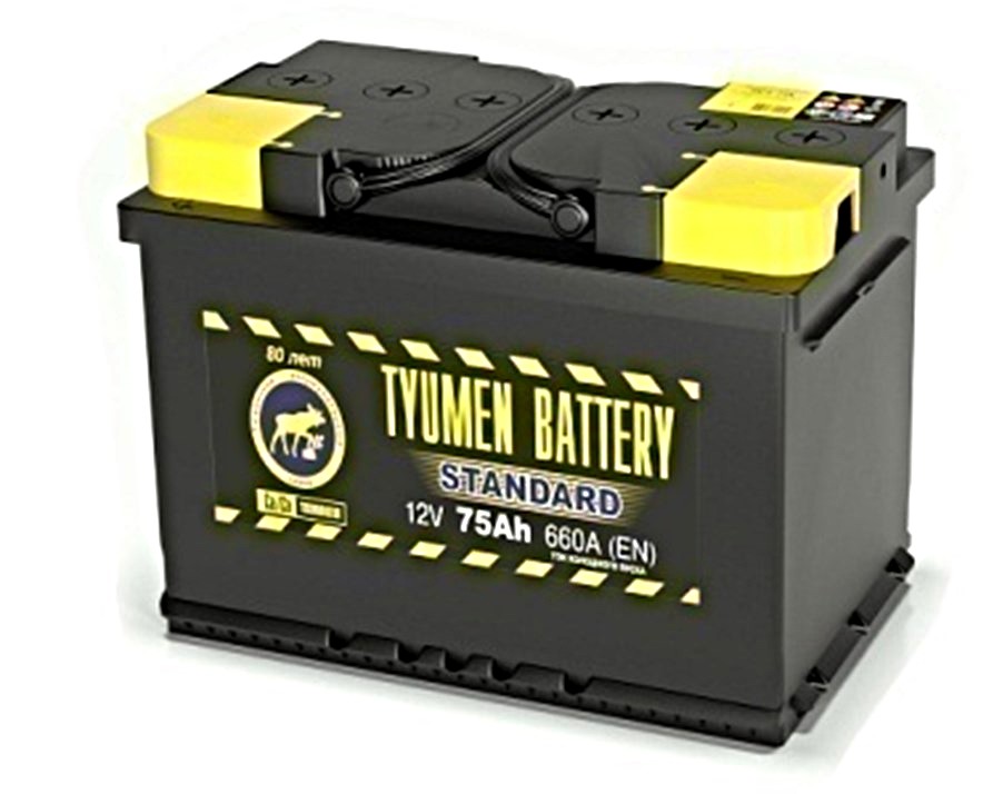 Аккумулятор АКБ 6СТ-75 STANDARD о. п. Тюмень Battery