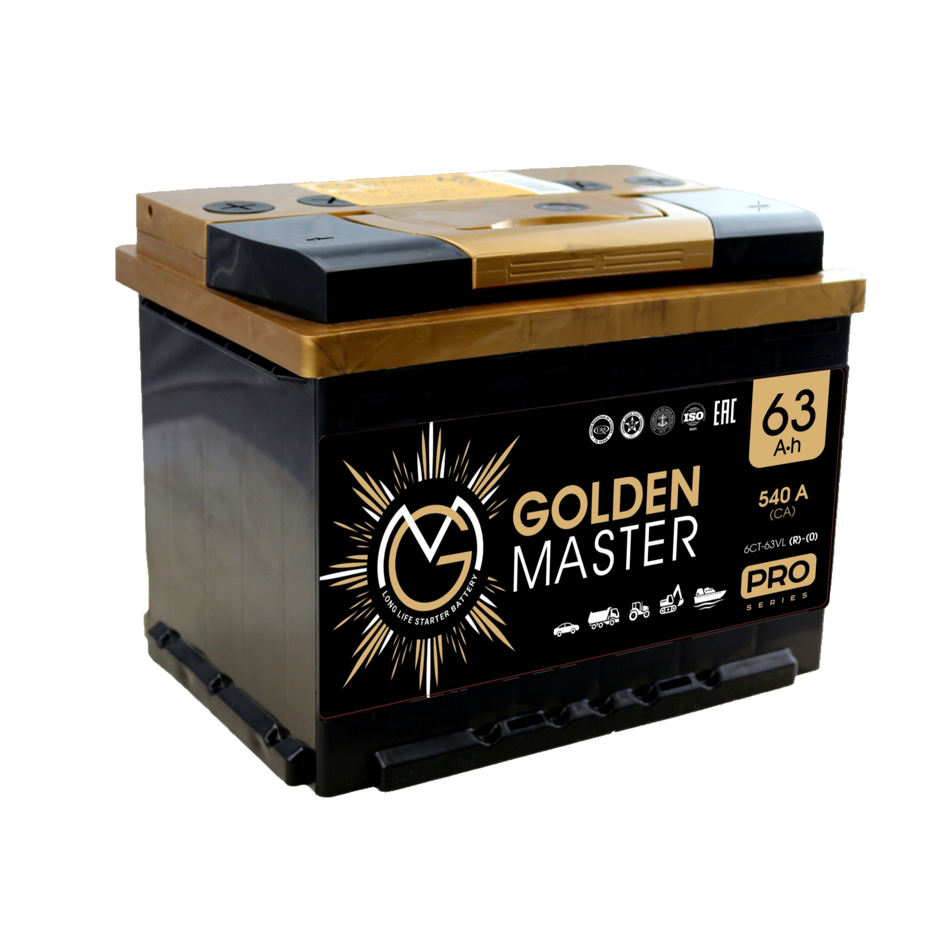 Аккумулятор GOLDEN MASTER pro 6СТ-63 ОП